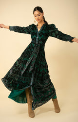 Gianna Velvet Burnout Maxi Dress, color_emerald