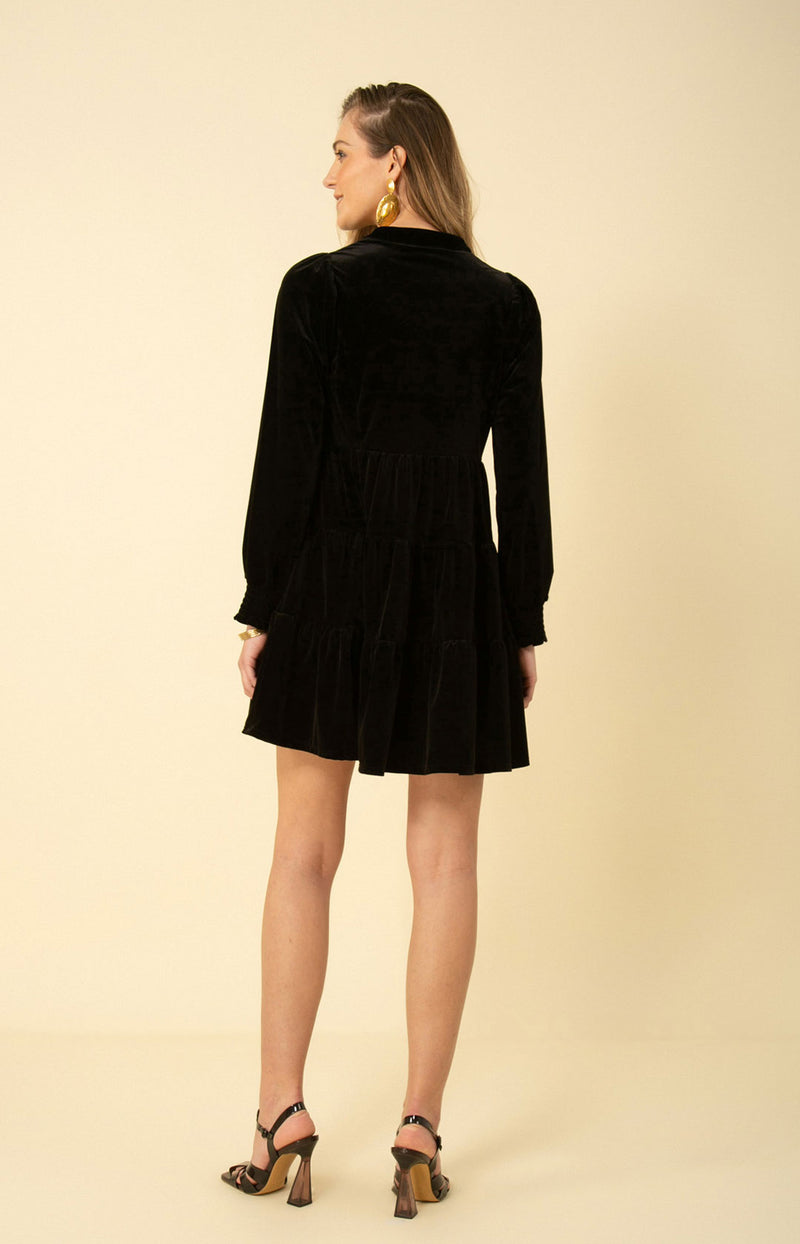 Elizabeth Velvet Dress, color_black