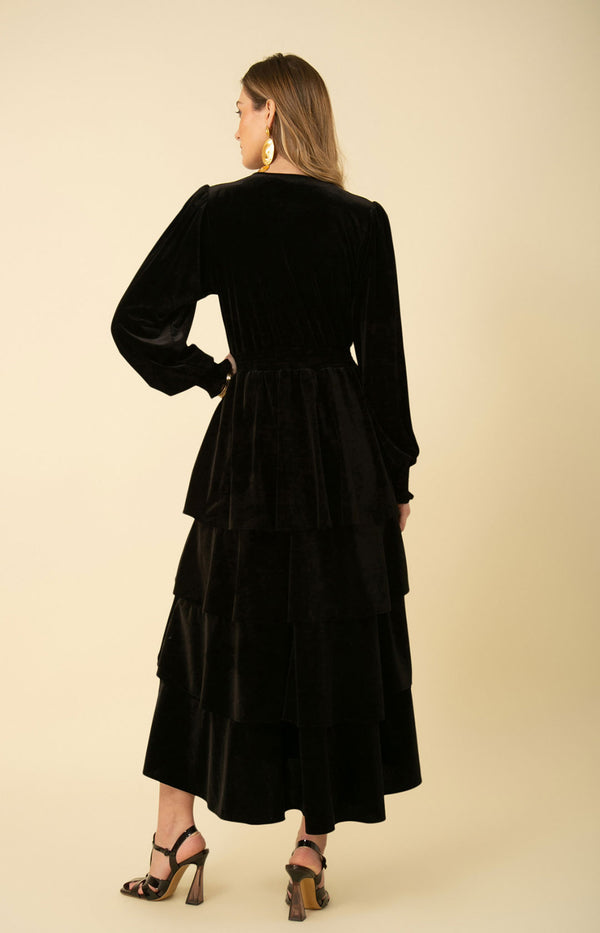 Eleanor Velvet Maxi Dress, color_black