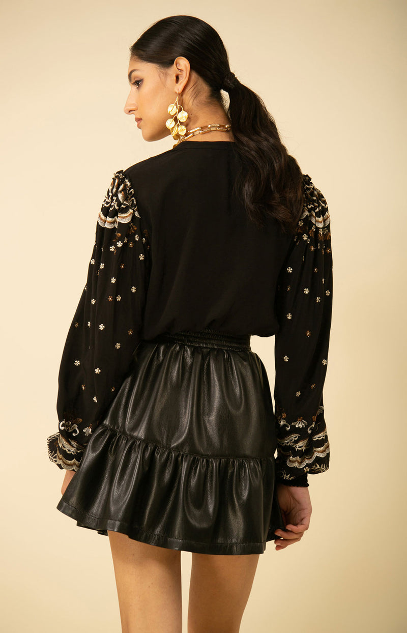 Avery Mini Skirt, color_black