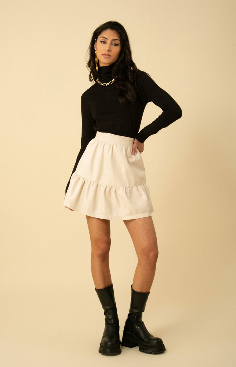 Avery Mini Skirt, color_ivory