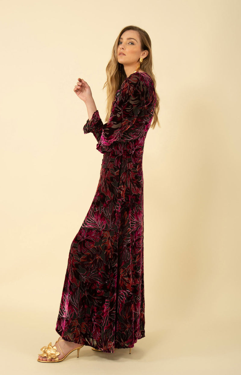 Stella Velvet Maxi Dress Raspberry / L Stella Velvet Maxi Dress Raspberry / L