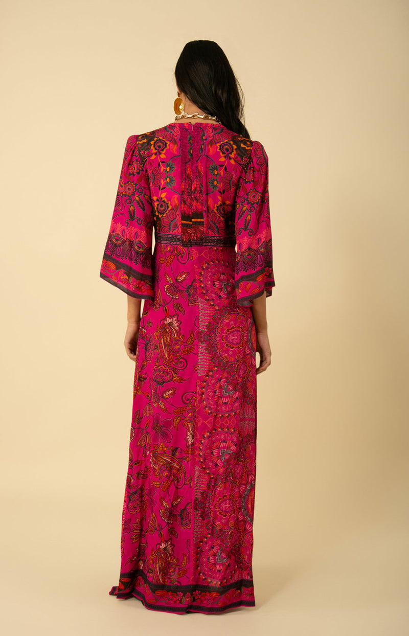 Kinsley Maxi Dress, color_raspberry