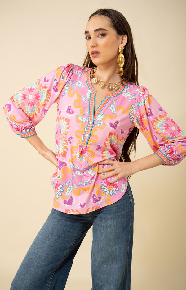 Savannah Jersey Top, color_pink