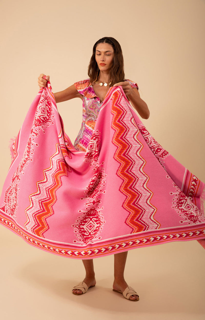 Valeria Jacquard Blanket, color_pink