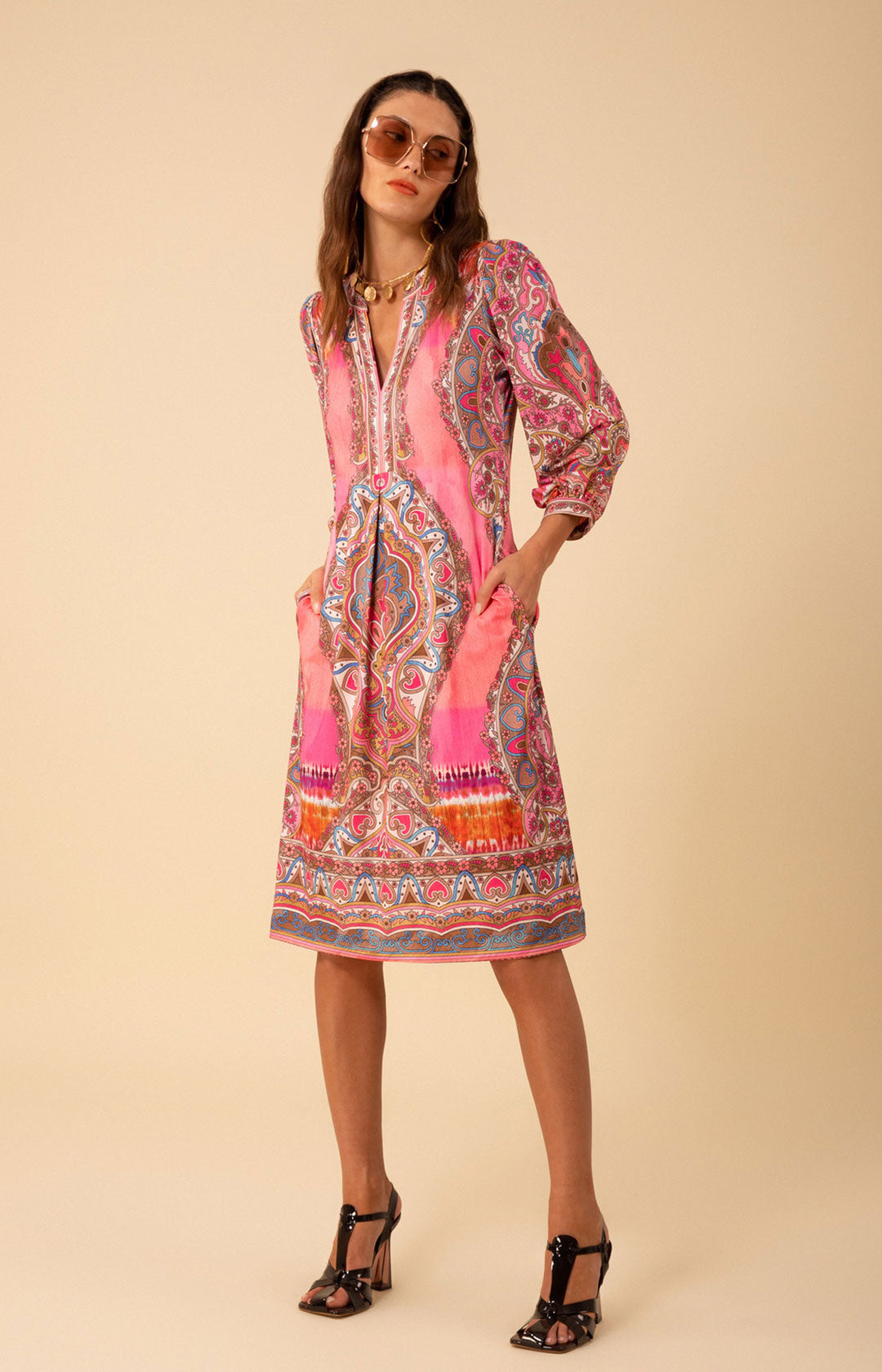 Gabriella Dress - Painted Rose main image 0
