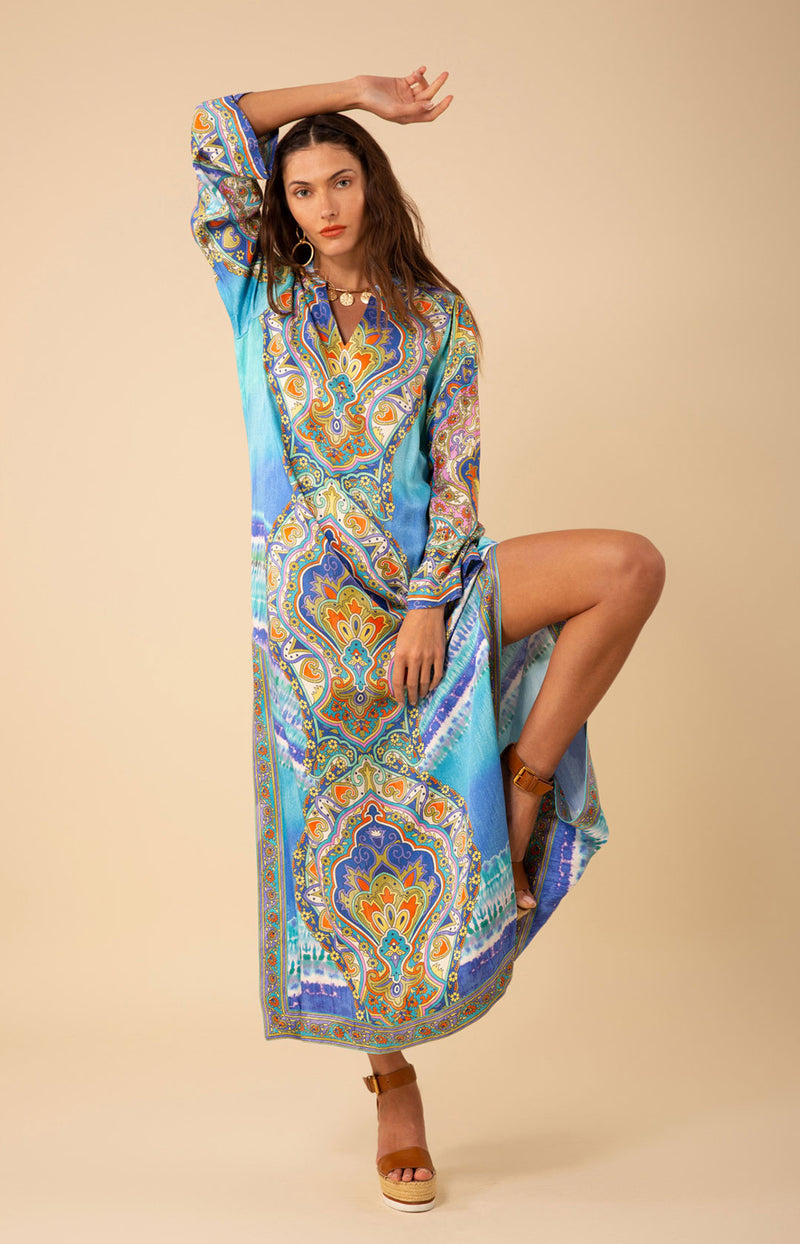 Serenity Maxi Dress, color_teal