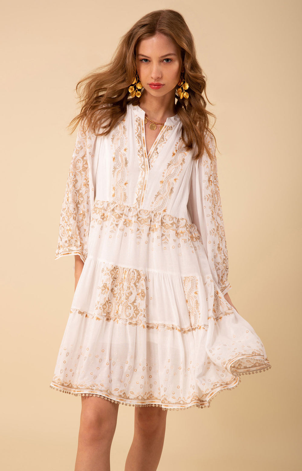 Emery Embroidered Dress Black / S