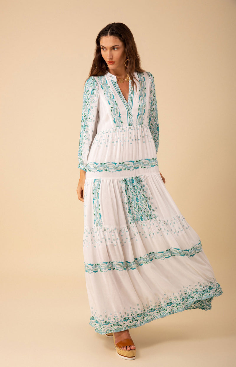 Emery Embroidered Maxi Dress