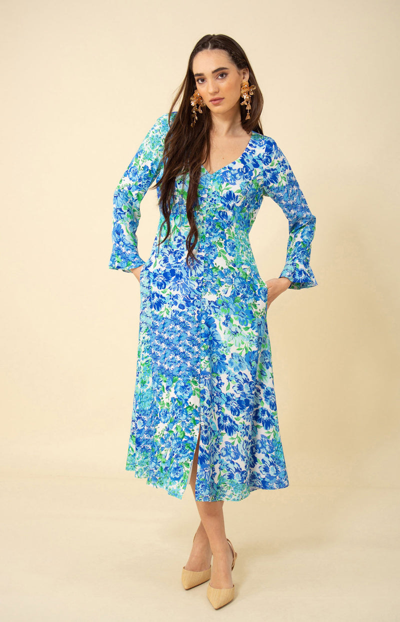 Rylee Midi Dress Blue / M Rylee Midi Dress Blue / M