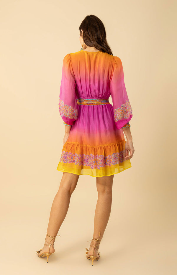 Ayla Chiffon Dress, color_pink