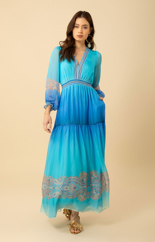 Ayla Chiffon Maxi Dress, color_blue