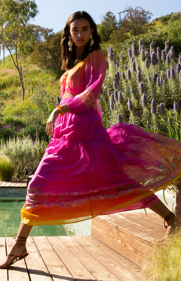 Ayla Chiffon Maxi Dress, color_pink