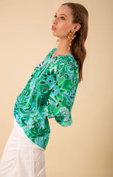 Josie Silk Top, color_turquoise