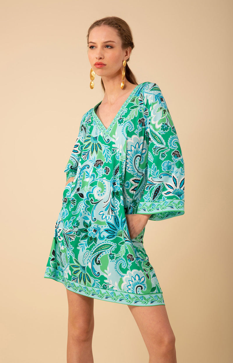 Elliana Jersey Dress, color_turquoise