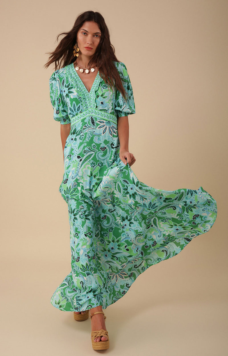 Daisy Maxi Dress, color_turquoise