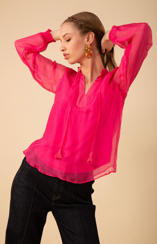 Lucia Solid Chiffon Top