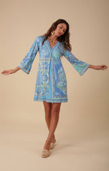 Juniper Jersey Dress Beaded, color_blue