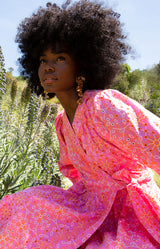 Kehlani Eyelet Wrap Dress, color_pink