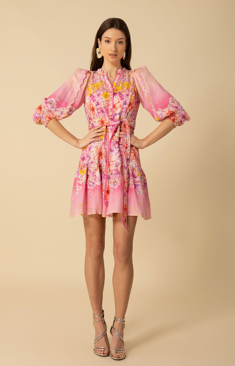 Valerie Linen Dress, color_pink