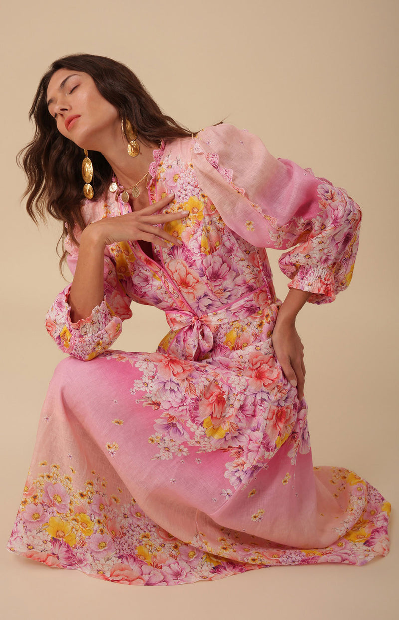 Valerie Linen Maxi Dress, color_pink