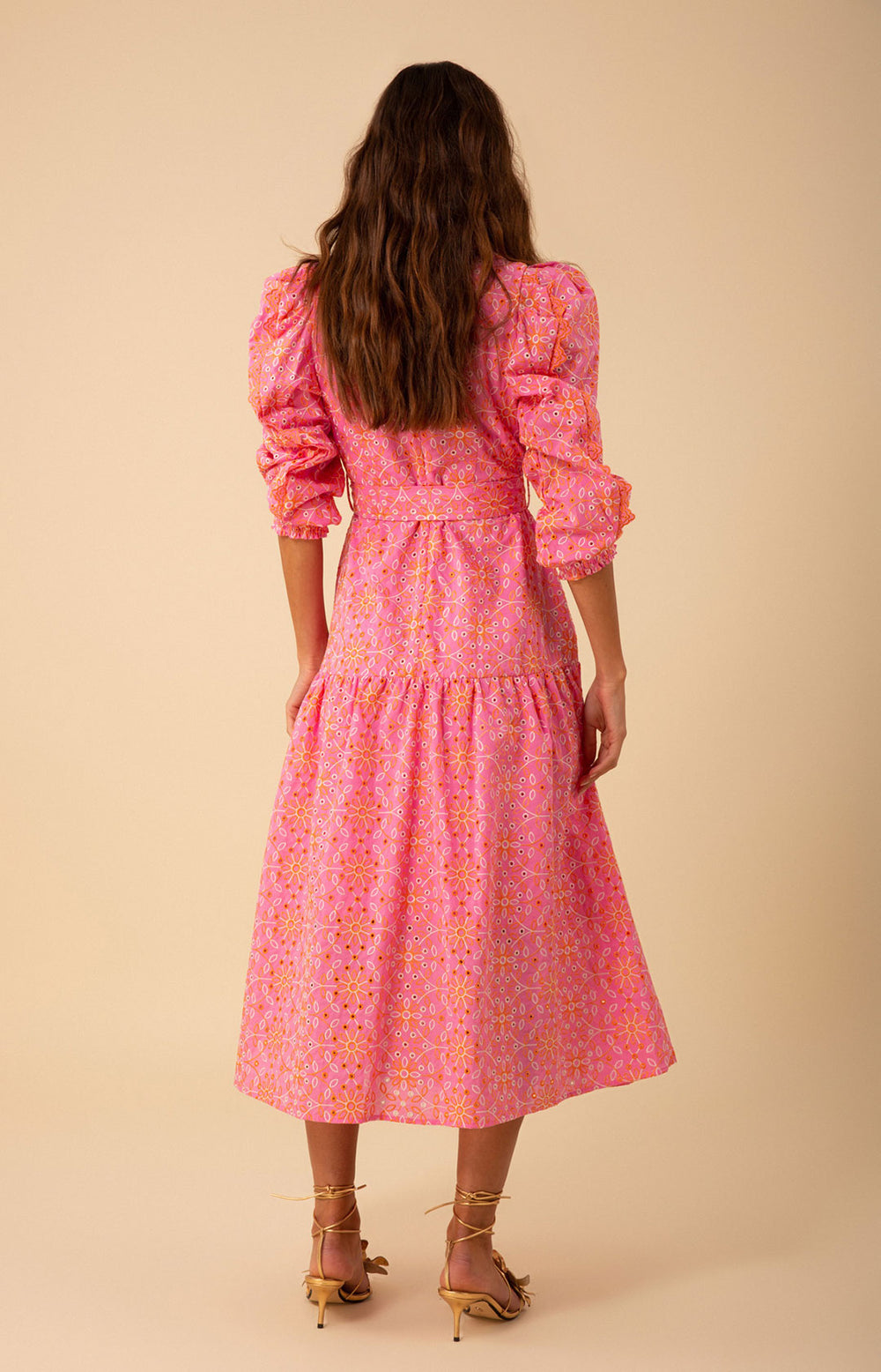 Valerie Eyelet Dress Pink / XS