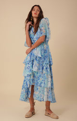 Freya Tiered Dress, color_blue