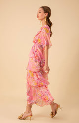 Freya Tiered Dress, color_pink