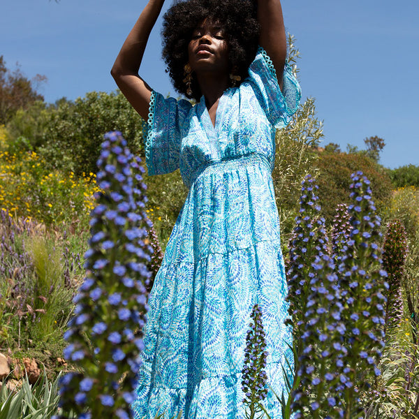 Hale Bob Women's Kylie Linen Maxi Dress - Blue - Maxi dresses