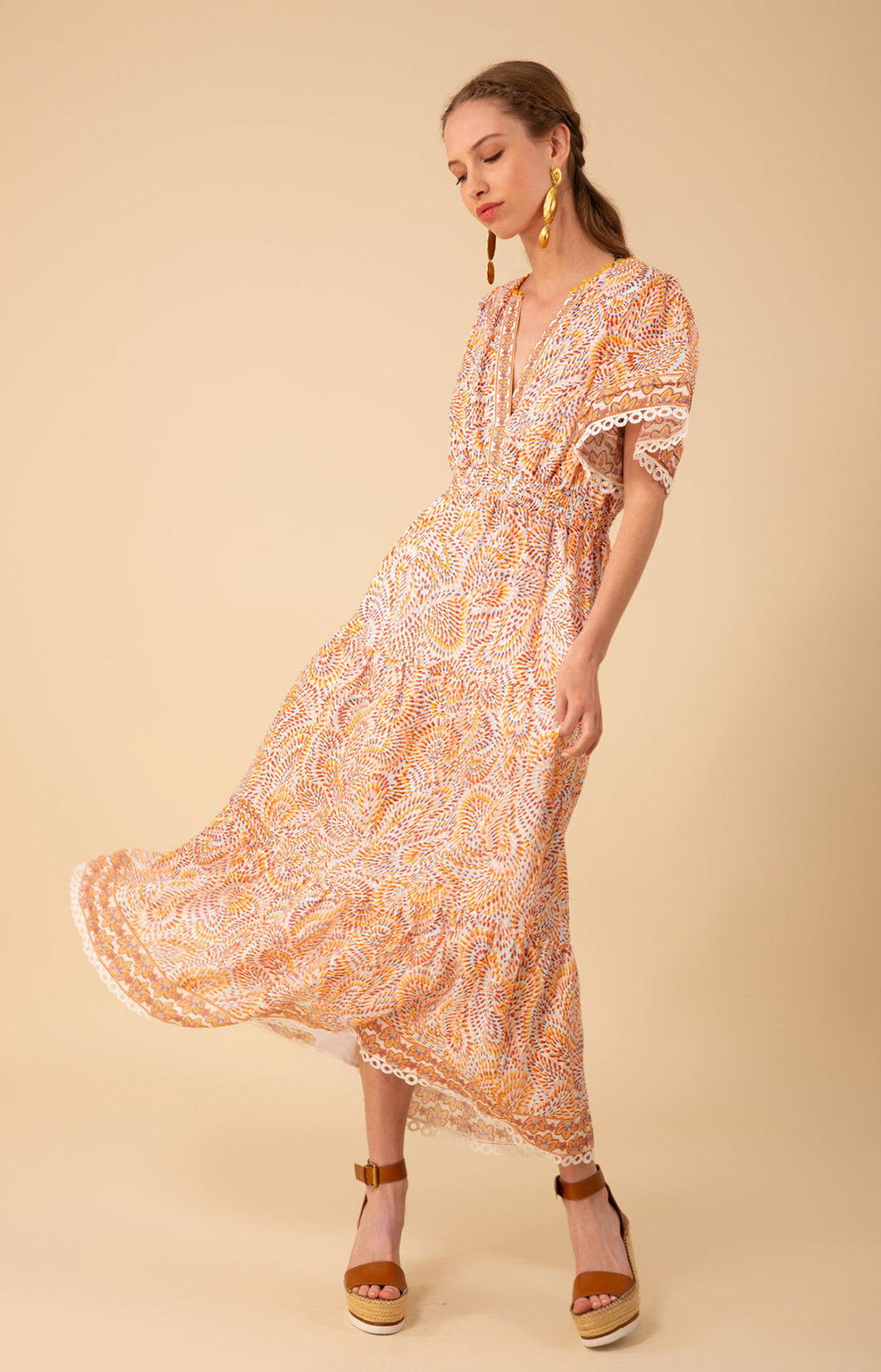 Hale Bob Women's Kylie Linen Maxi Dress - Blue