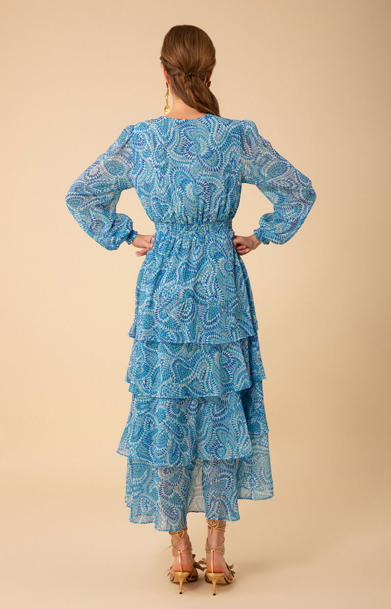 Amaya Tiered Dress, color_blue