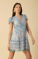 Aubrey Chiffon Dress, color_blue