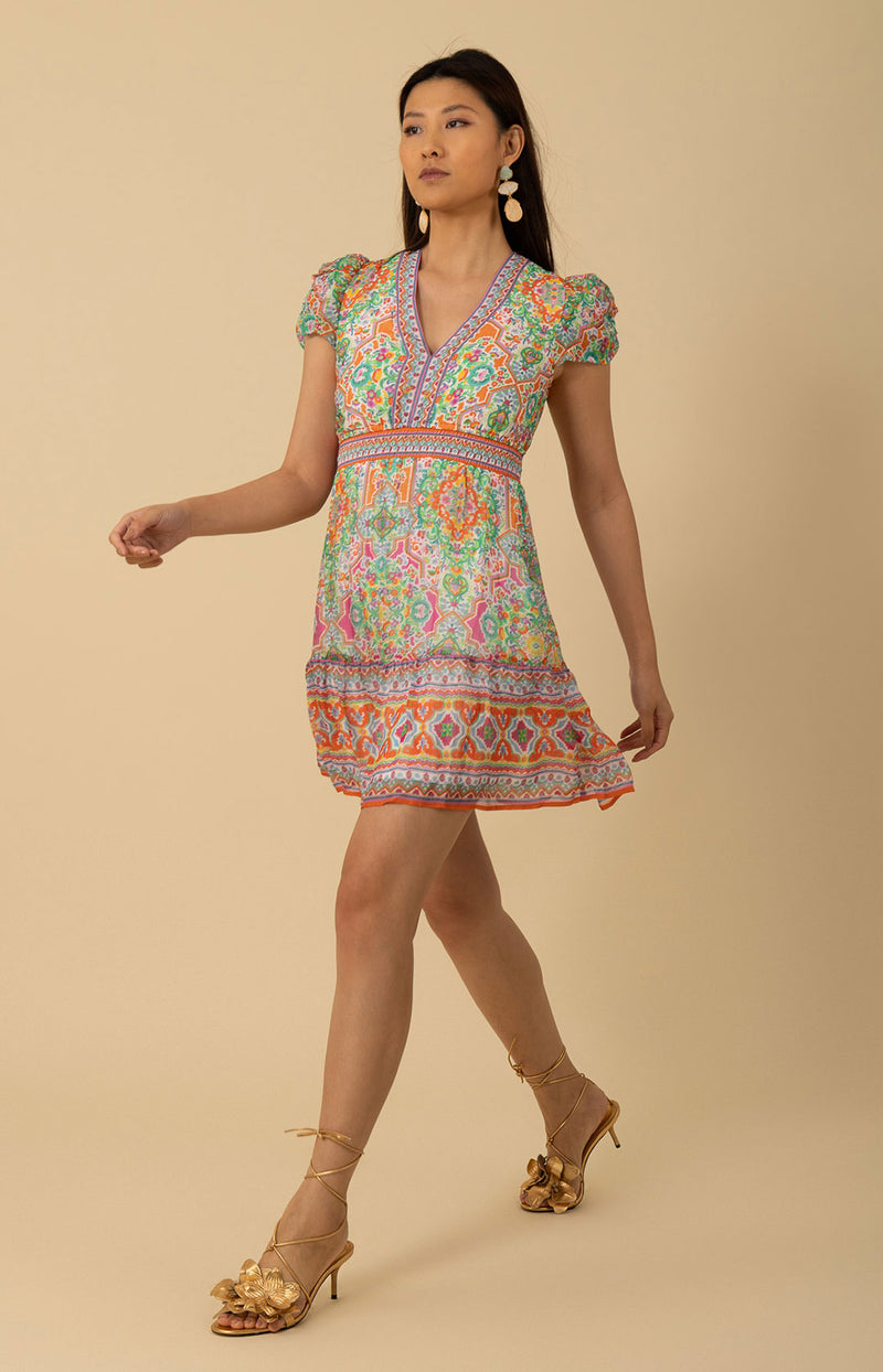 Aubrey Chiffon Dress, color_pink