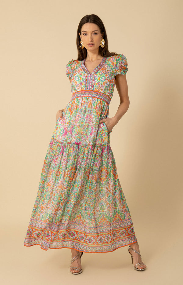 Aubrey Chiffon Maxi Dress, color_pink