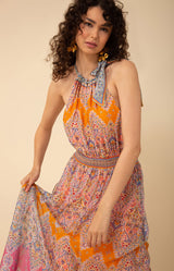 Vera Halter Maxi Dress, color_orange