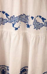 Teagan Embroidered Linen Dress, color_blue