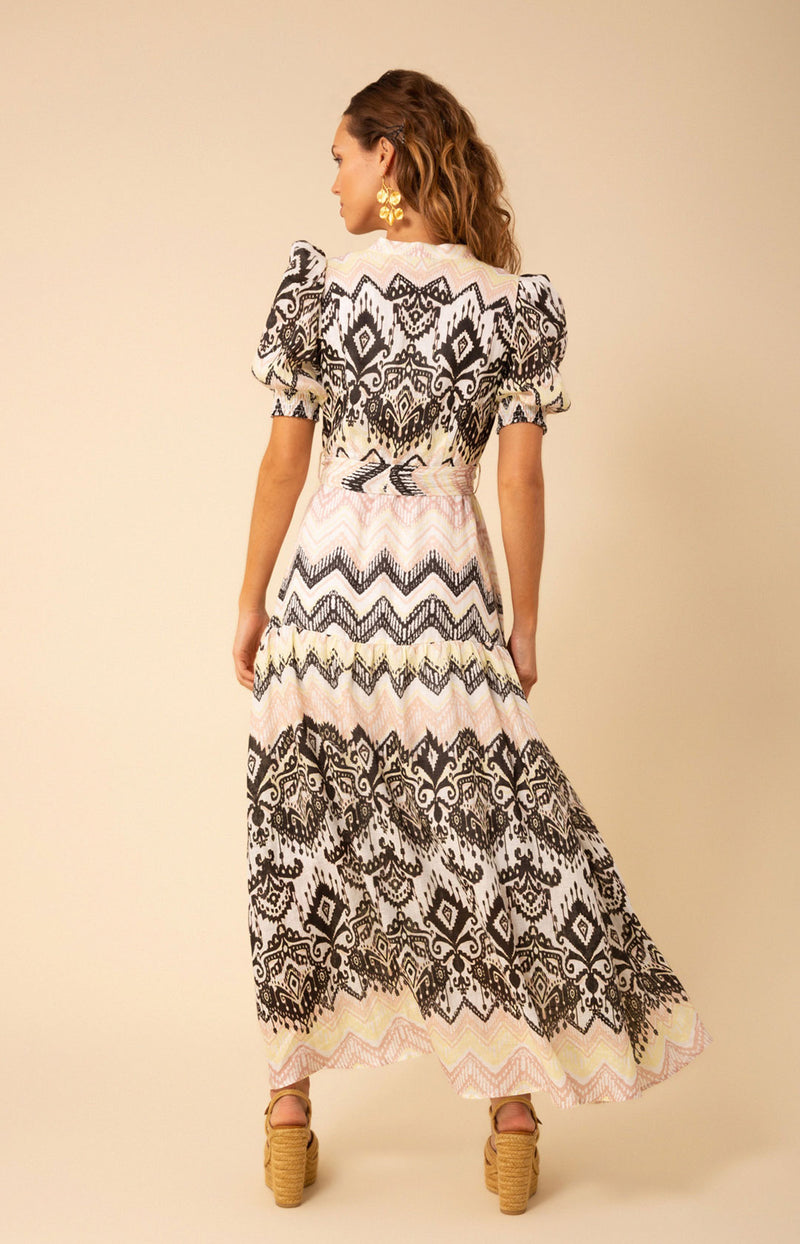 Sydney Linen Maxi Dress, color_ivory