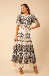 Sydney Linen Maxi Dress, color_ivory