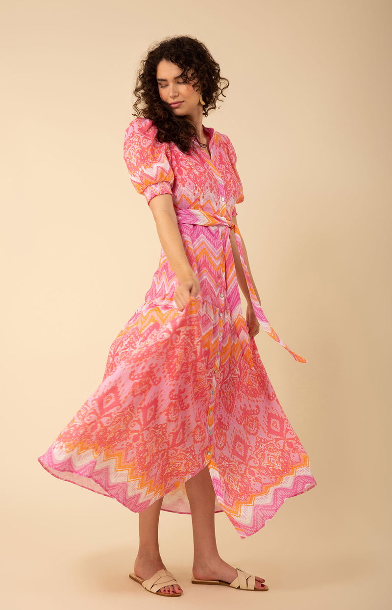 Sydney Linen Maxi Dress, color_pink