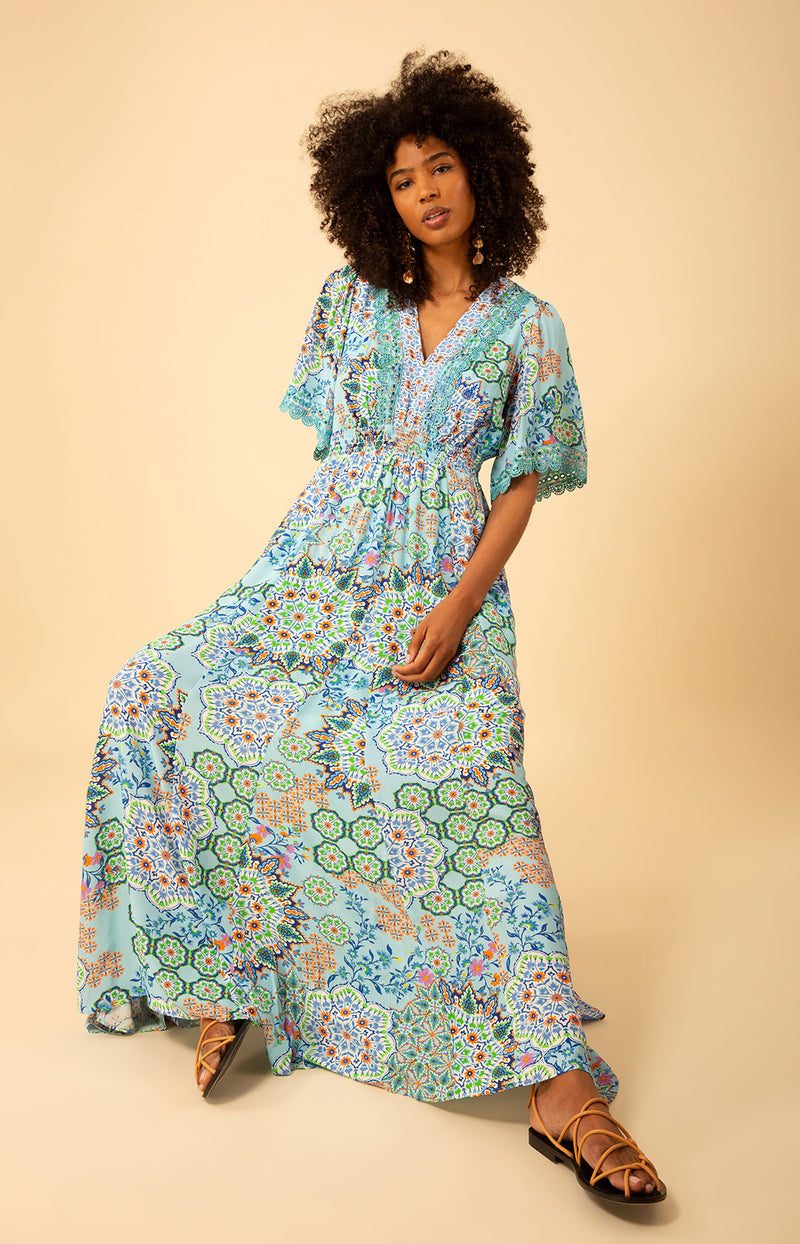 Charlee Maxi Dress, color_turquoise