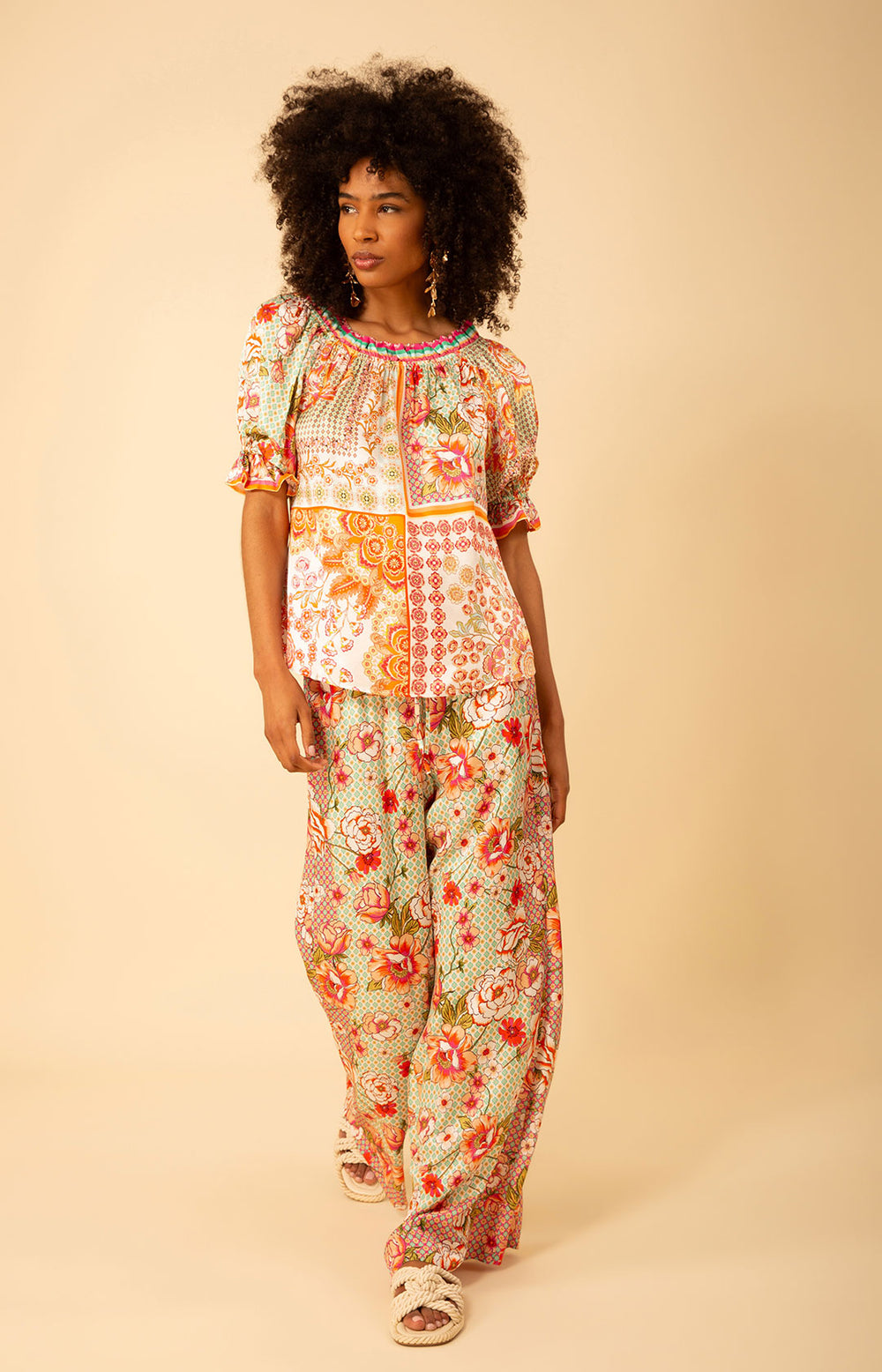 Tatum Charmeuse Balloon Sleeve Top