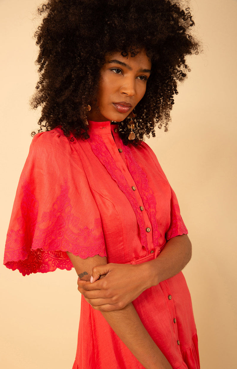 haven linen dress Linen Sleeveless Tier Dress