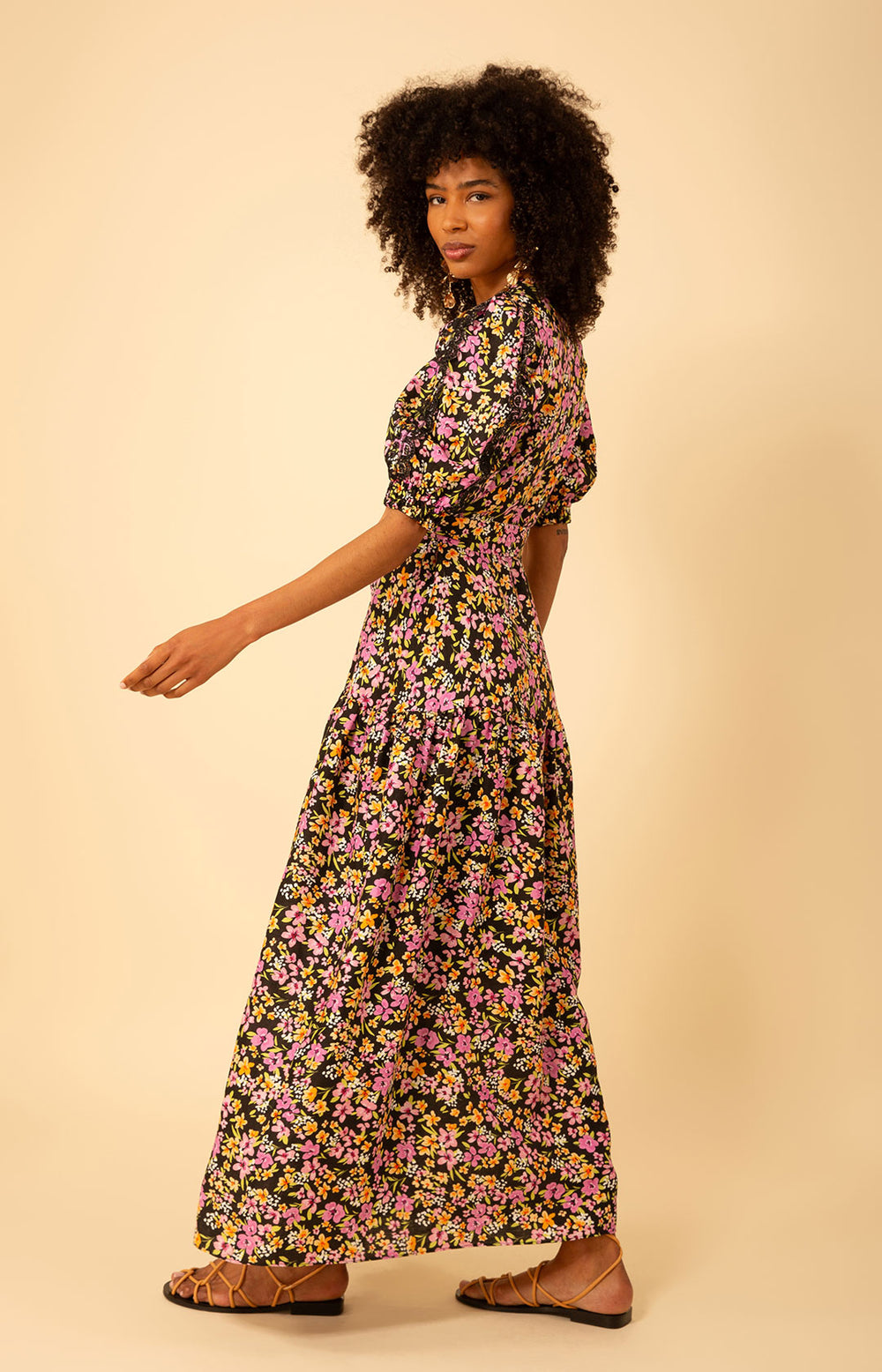 Hayden Linen Maxi Dress Black / S
