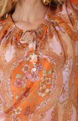 Phoenix Voile Top, color_orange