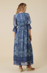 Rory Chiffon Maxi Dress, color_navy