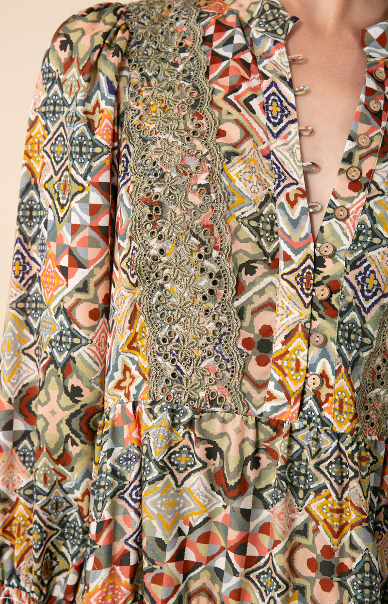 Amari Embroidered Dress, color_olive