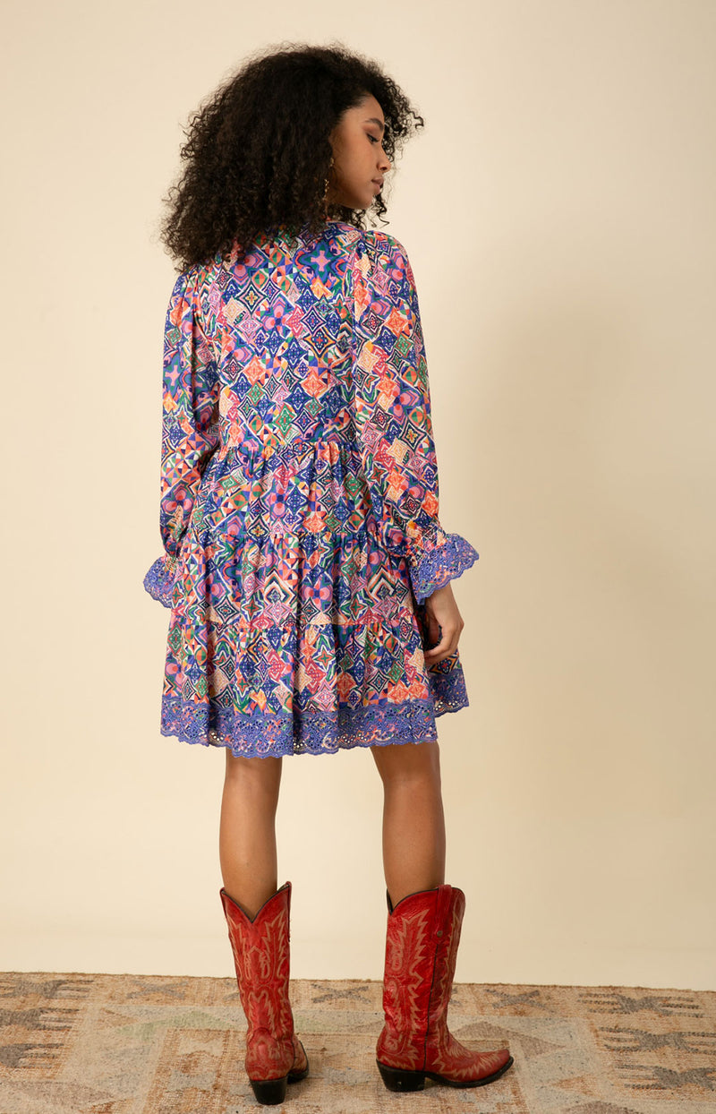 Amari Embroidered Dress, color_periwinkle