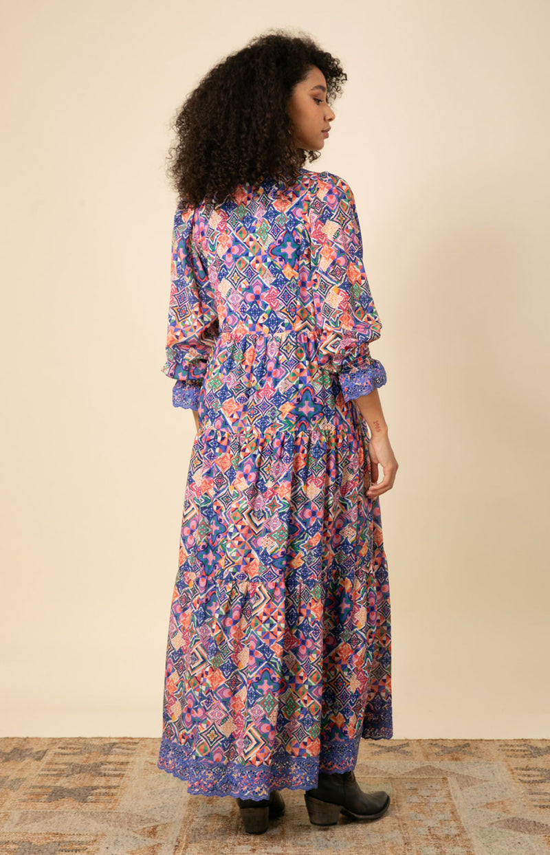 Amari Embroidered Maxi Dress, color_periwinkle