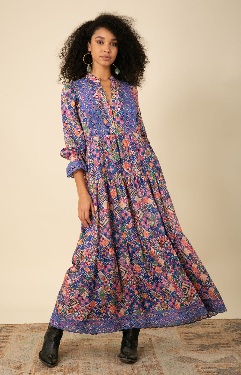Amari Embroidered Maxi Dress Olive / S Amari Embroidered Maxi Dress Olive / S