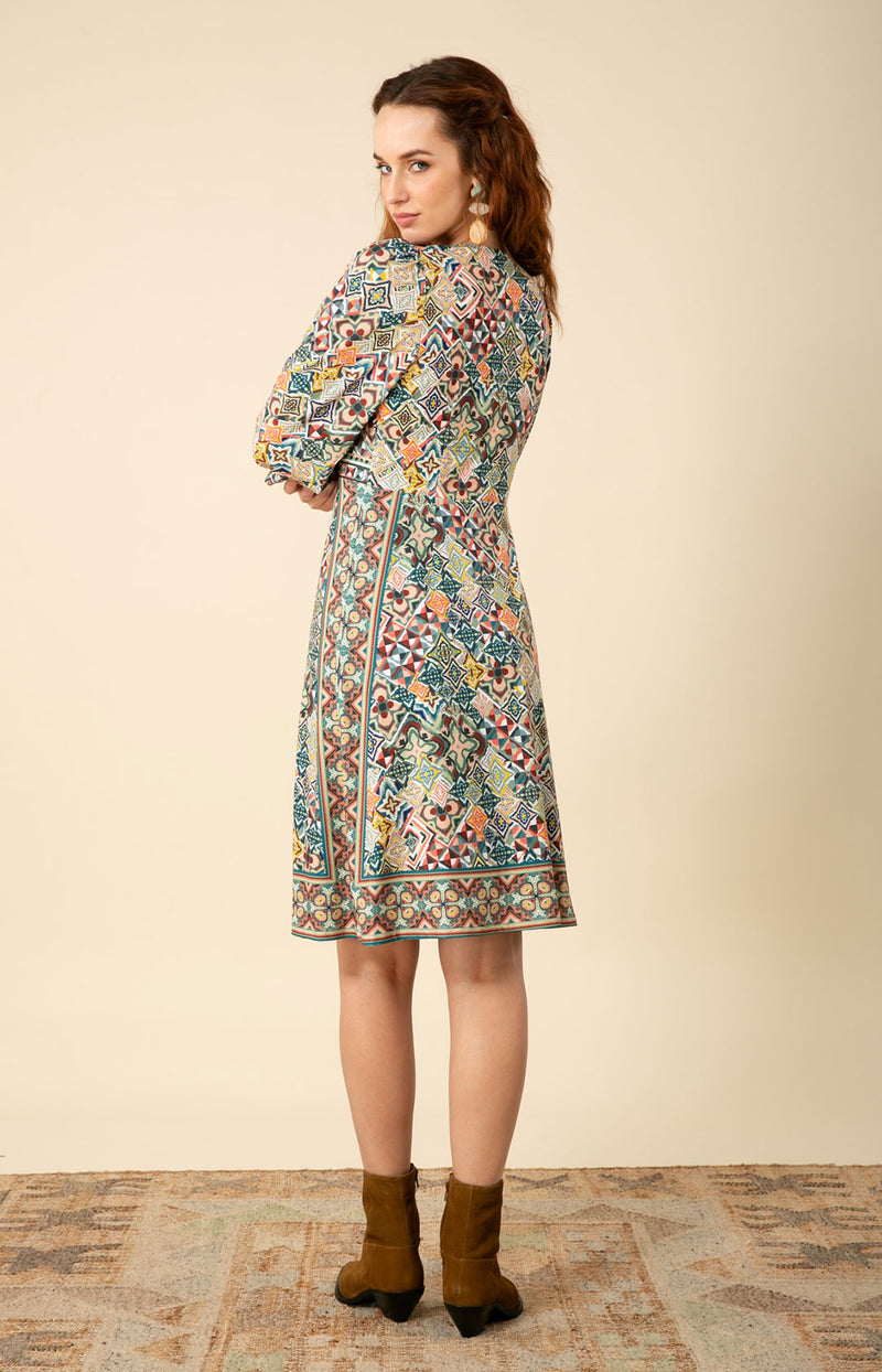 Gracelynn Jersey Dress Long, color_olive